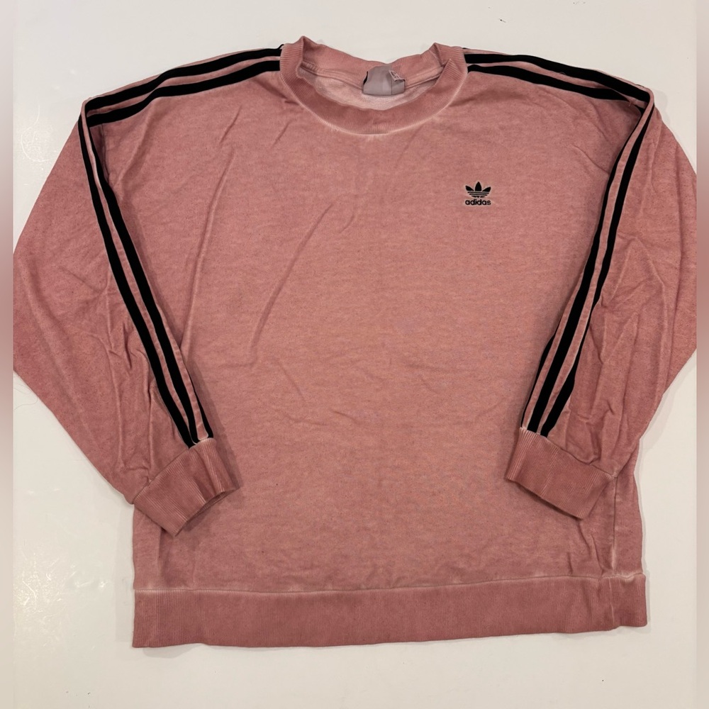 Adidas Stone Washed Pink Pullover  - size Medium